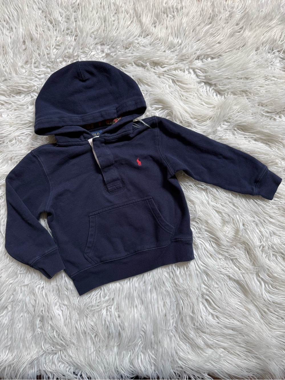 Polo by Ralph Lauren Navy Hoodie with Red Pony